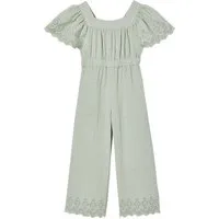vertbaudet Jumpsuit Mädchen Jumpsuit aus Musselin mit Stickerei Stickerei