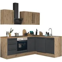 KOCHSTATION Winkelküche Florida, Stellbreite 220x175 cm, wahlweise mit E-Geräten, mit Softclose für Türen und Schubkästen