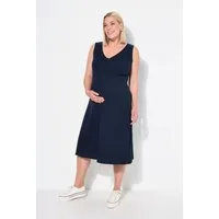 Ulla Popken Jerseykleid Kleid Stillfunktion Rippjersey Wickeloptik Schwangerschaft