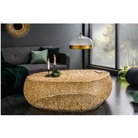 riess-ambiente Couchtisch ABSTRACT LEAF 120cm gold - Metall, Handarbeit, Blatt, modern, filigran (Einzelartikel, 1-St), Eyecatcher Beistelltisch - ideal für Wohnzimmer, TV-Ecke oder Lofts