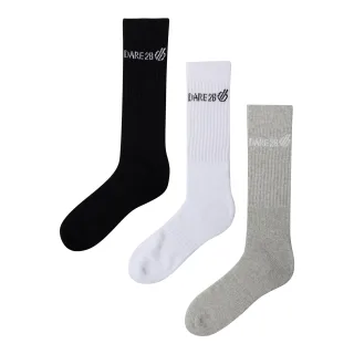 Dare 2B - Socken für Herren/Damen Unisex(3er-Pack) (Schwarz/Weiß/Grau meliert)