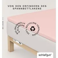 Schlafgut Spannbettlaken PURE TOPPER Bio-Baumwolle mit Elasthan 170 g/m² für Topper bis 10 cm, Jersey-Elasthan, Gummizug: rundum, (1 Stück), PREMIUM Laken für Matratzen bis 10 cm Höhe, dehnbar, blickdicht