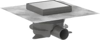 Hansgrohe Komplettset Punkt.RainDrain Spot Plus 150x150 mm m.höhenv.Rah.rücks.befl. edelstahl gebürs 56226800