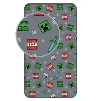 Jerry Fabrics Spannbettlaken Minecraft Spannbettlaken „We got this“ – Baumwolle 90x200 cm, Baumwolle