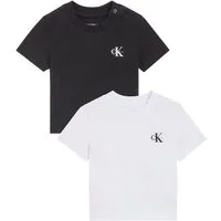 Calvin Klein Jeans T-Shirt 2-PACK Jersey Tees (2-tlg) Regular fit für Babys mit Druckknopf am Ausschnitt