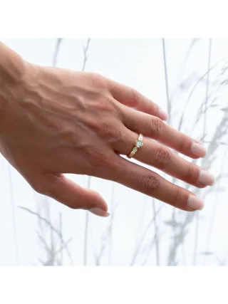 Lyomi Ring 585/- Gelbgold 9 synth. Diam. 0,41ct.