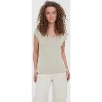 Vero Moda V-Shirt VMFILLI SS V-NECK TEE GA NOOS Materialmix, relaxed fit