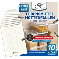 Smart-Planet Schädlingsschutznetz Lebensmittel-Mottenfalle 2,5 Jahres Vorrat, insektizid- und giftfrei (10 St)