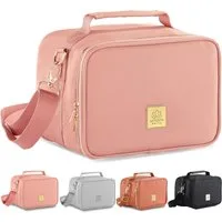 UMAMI Kühltasche 4L, Lunchbag für Arbeit, Reisen, Büro, Picknick, Mini-Lunchbag Isoliert aus veganem Leder, Faltbare Lunchtasche