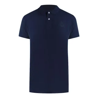 Poloshirt Mit Eisberg-dreieck-logo, Marineblau