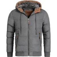 Indicode Winterjacke Herren Adeline Jacke Winter Herrenjacke mit Teddyfutter, gefütterte Kapuze