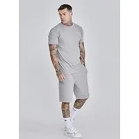 Siksilk T-Shirt & Shorts SikSilk Herren Graues T-Shirt und Shorts Set