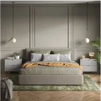 Vicco Nachtschrank Eliza, Grau, 66 x 60 cm 2er Set (2-St)