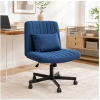MODFU Bürostuhl für Homeoffice, höhenverstellbarer Drehstuhl ohne Armlehne (Moderner Bürostuhl Leise Rollen & Polsterkissen, eleganter Stoffbezug, 1 St), 67x92x67 cm Ideal für Arbeitszimmer, Wohnzimmer & Besprechungsbereich