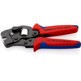 KNIPEX Selbsteinstellende Crimpzange für Aderendhülsen Vierkant-Crimp brüniert - 975309