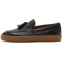 Derimod Lässige Loafer aus Leder Loafer Echtes Leder, Lederfutter, Gummisohle, Quastendetail, Slipper