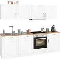 KOCHSTATION Küchenzeile KS-Tinnum, mit E-Geräten, Breite 240 cm