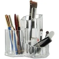 relaxdays Make-Up Organizer Pinselhalter dreiteilig