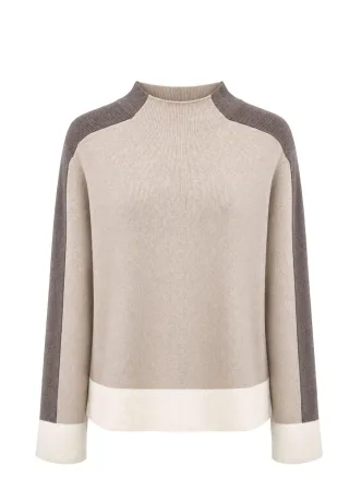 FRANK WALDER - Pulli URBAN ESSENTIALS mit Colorblocking - Gr. - 38