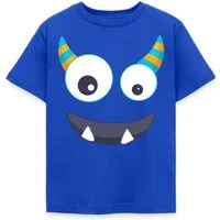 Spreadshirt T-Shirt Monster Gesicht Fasching Kostüm Witzig Kinder T-Shirt (1-tlg)