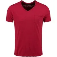 Key Largo T-Shirt Water vintage Look uni Basic MT00780 V-Ausschnitt unifarben kurzarm slim fit