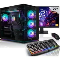AurumPC 27"Set i9-14900KF mit RTX5070Ti 16GB und 32GB DDR5 RAM PC-Set (27 Zoll, Intel Core i9 14900KF, GeForce RTX 5070 Ti, 32 GB RAM, 1000 GB SSD, Wasserkühlung)