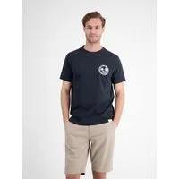 LERROS T-Shirt Lässiges, unifarbenes T-Shirt aus reiner Baumwolle mit Print