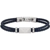 Emporio Armani Armband Emporio Armani Herren-Armband Leder, Edelstahl