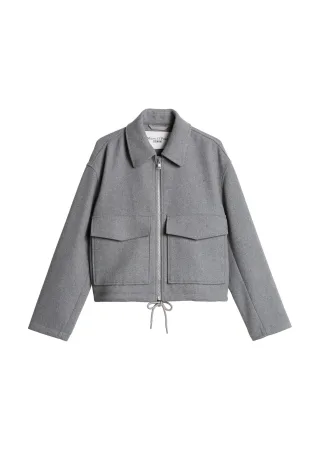 Marc OPolo DENIM - Twill-Jacke regular Stone Melange - Gr. - XS