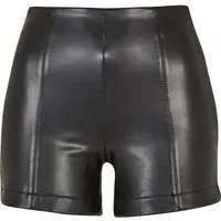 URBAN CLASSICS Stoffhose Urban Classics Damen Ladies Synthetic Leather Shorts (1-tlg)