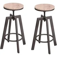 Urban Living Barhocker Barstuhl-Set höhenverstellbare Bar-Hocker Dreh-Stuhl (2er Hockerset Dreh-Hocker), mit Drehmechanismus bis 120 Kg belastbar