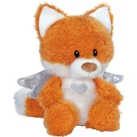 Nici Kuscheltier Dein Schutzengel, Fuchs La La Foxie 28 cm, mit silbernen Flügeln & Herz auf der Brust in Geschenkbox