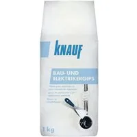 KNAUF Gipsputz Knauf Bau- und Elektrikergips hellgrau, 1 kg