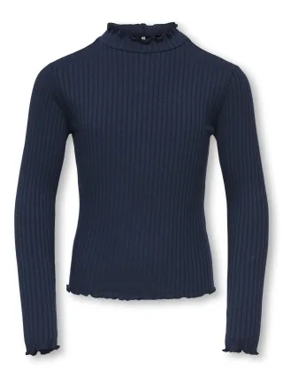 KIDS ONLY - KOGFRANSISKA SCHL LS HI-NCK TOP JRS NOOS Blau - Gr. - 164