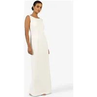 Kraimod Abendkleid mit Rückenschlitz und Rundhals