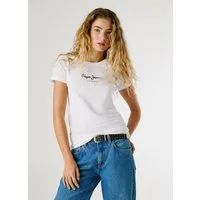 Pepe Jeans T-Shirt NEW VIRGINIA mit Logo-Print