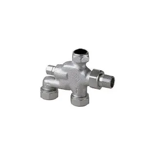 Heimeier E-Z-Verteiler 3891-02.000 Rotguss vernickelt, DN 15