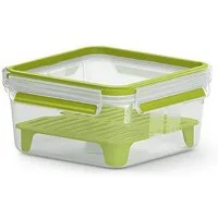 Emsa Lunchbox Sandwichbox XL mit Einsatz Clip Go, Kunststoff, (1-tlg., Sandwichbox mit Deckel und einem Einsatz)
