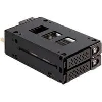 Slim Bay Wechselrahmen für 2 x 2.5" U.2 NVMe SSD, Laufwerksgehäuse