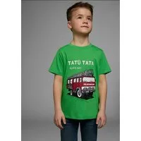 KIDSWORLD T-Shirt Feuerwehr-Druck: PLATZ DA Kurzarm, basic geschnitten, mit coolen Statements