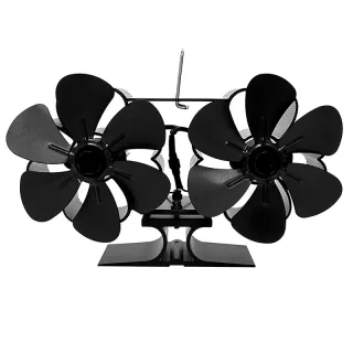12 Blades Fireplace Fan Heat Powered Stove Eco-Friendly Fan Wood Burn Fan Portable Heater Efficient Oven Fan No Electric