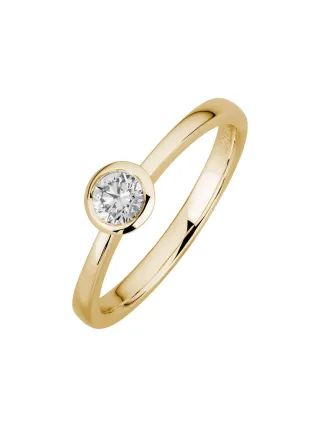 Lyomi Ring 585/- Gelbgold 1 synth. Diam. 0,25 ct.