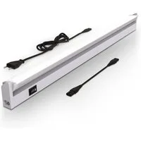 B.K.Licht Lichtleiste, LED fest integriert, Neutralweiß, Unterbaulampe, Schrank-Lampe, schwenkbar, Küchenleiste, silber, 8W