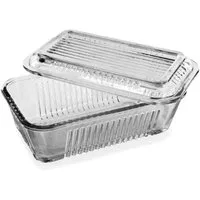 Pasabahce Butterdose Dajar Butterdose, 17 cm x 10 cm Transparent