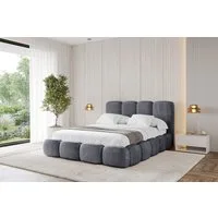 ALTDECOR Polsterbett KALA (Polsterbett mit Bettkasten und Lattenrost, Boxbett ohne Matratze), Doppelbett mit Stauraum, Bett mit Kopfteil