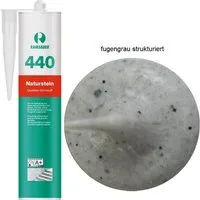 Ramsauer Dichtstoff Ramsauer 440 Naturstein Silikon Dichtstoff 310ml Kartusche, gebrauchsfertig, UV beständig, neutral vernetzend, schnellhärtend, pilzhemmend