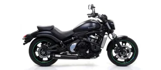 % % Sport Auspuff Komplettanlage Arrow Rebel Dark Kawasaki Vulcan S 650 Bj.2017-2020 EURO4/+Kat/+ABE