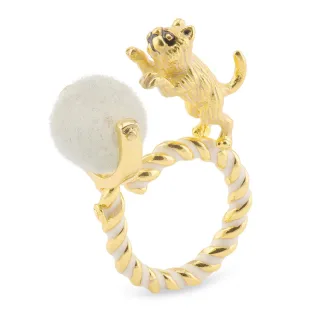 Katzen Ring vergoldet