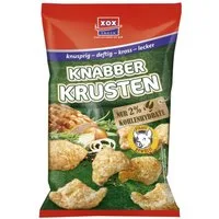 XOX Knabberei, XOX Knabberkrusten Schweineschwarten frittiert und gewürzt Packung 50g