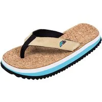 F2 F2 Herren Schuhe Beach Slipper Flip Flops 44/45 Blau/Beige 2024/25 Slipper